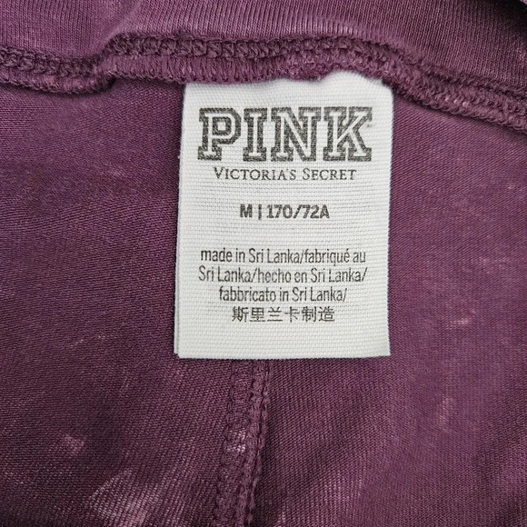 Victorias Secret PINK Leggings Orchid Maroon Mid Rise Pull On Pants - Picture 4 of 6
